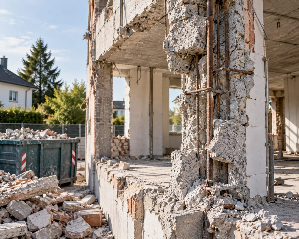 Deconstruction work in detail