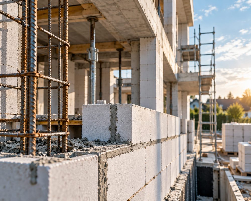 Construction site at shell stage